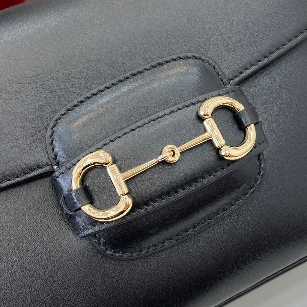 Gucci Horsebit 1955 Soft small shoulder bag 815178 in black leather