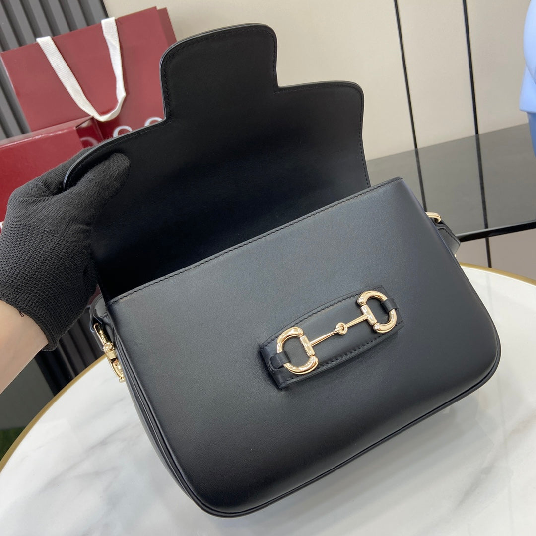 Gucci Horsebit 1955 Soft small shoulder bag 815178 in black leather