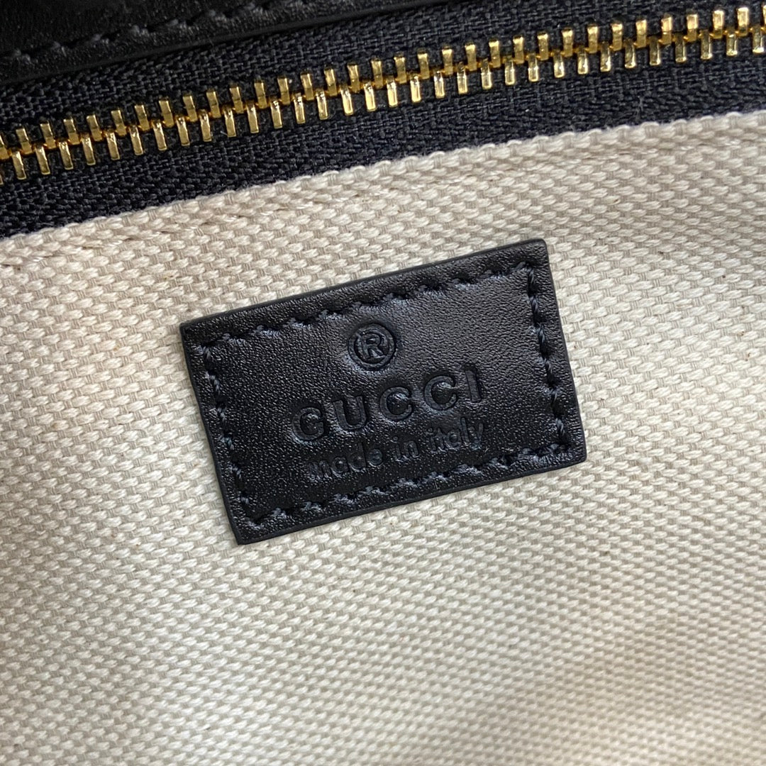 Gucci Horsebit 1955 Soft small shoulder bag 815178 in black leather