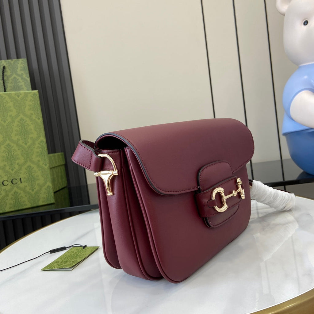 Gucci Horsebit 1955 Soft small shoulder bag 815178 in wine red leather