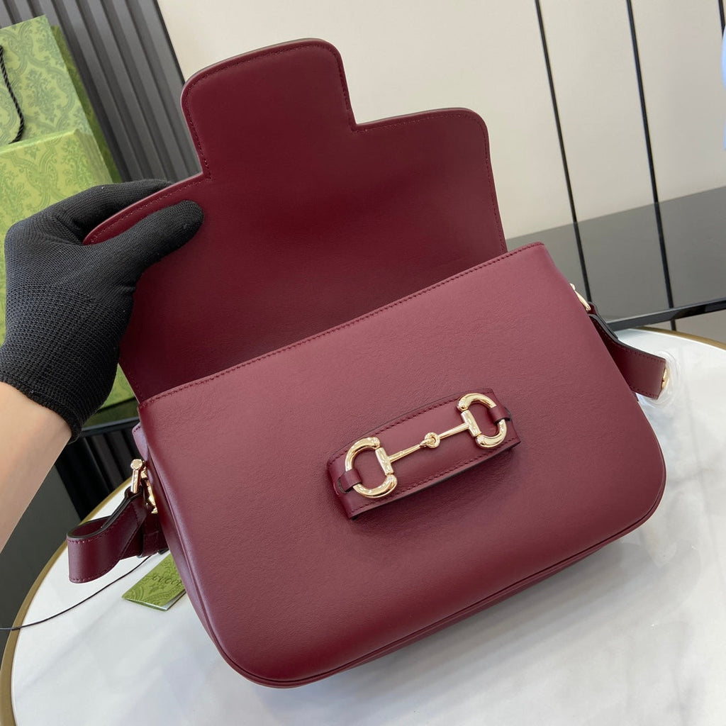 Gucci Horsebit 1955 Soft small shoulder bag 815178 in wine red leather