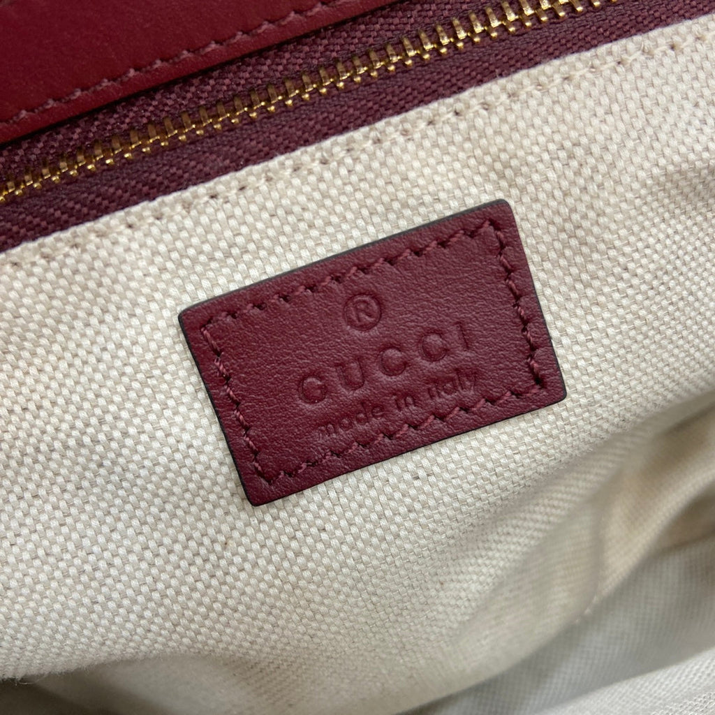 Gucci Horsebit 1955 Soft small shoulder bag 815178 in wine red leather