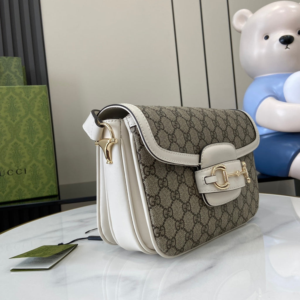 Gucci Horsebit 1955 Soft small shoulder bag 815178 in beige gg