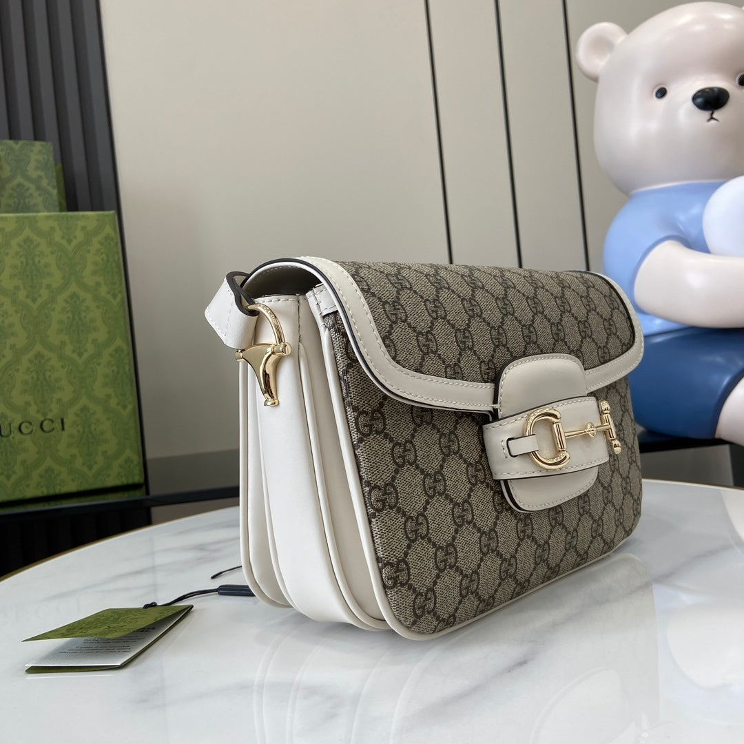 Gucci Horsebit 1955 Soft small shoulder bag 815178 in beige gg