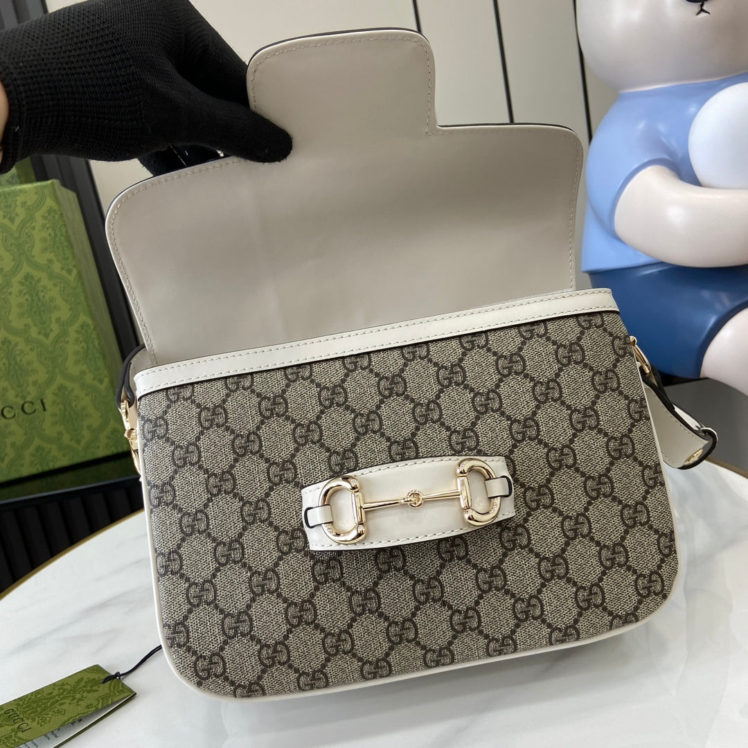 Gucci Horsebit 1955 Soft small shoulder bag 815178 in beige gg
