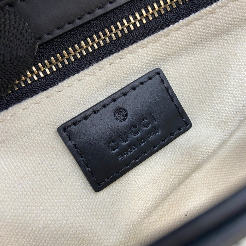 Gucci Horsebit 1955 Soft small shoulder bag 815178 in black gg