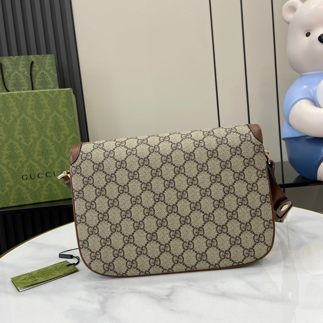 Gucci Horsebit 1955 Soft small shoulder bag 815178 in brown gg