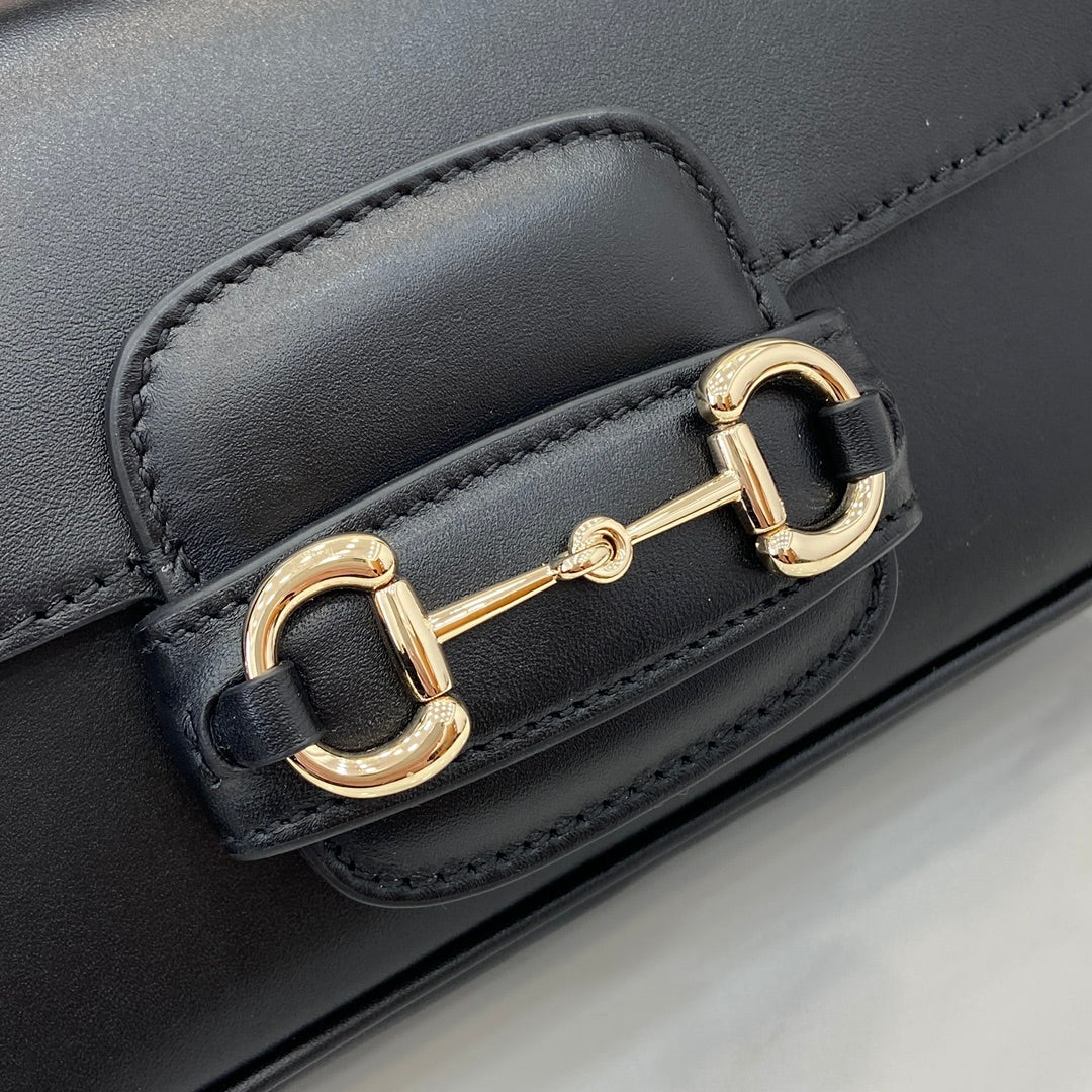 Gucci Horsebit 1955 Soft small top handle bag 815206 in black leather