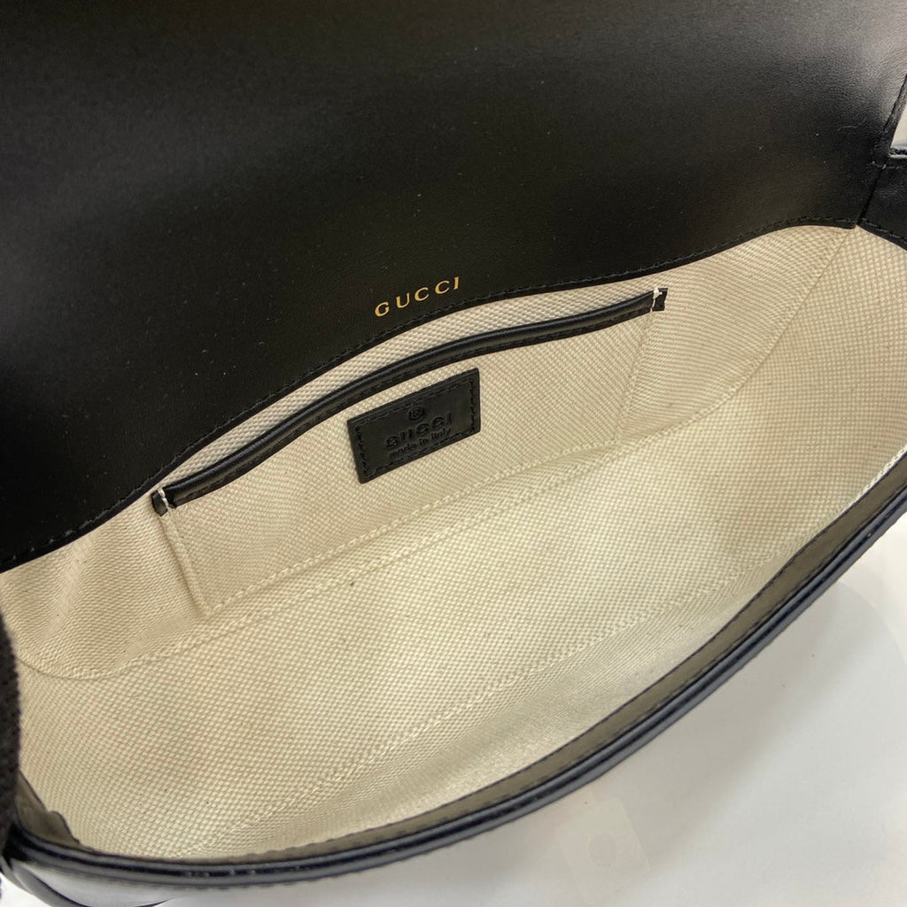 Gucci Horsebit 1955 Soft small top handle bag 815206 in black leather