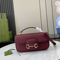 Gucci Horsebit 1955 Soft small top handle bag 815206 in wine red leather