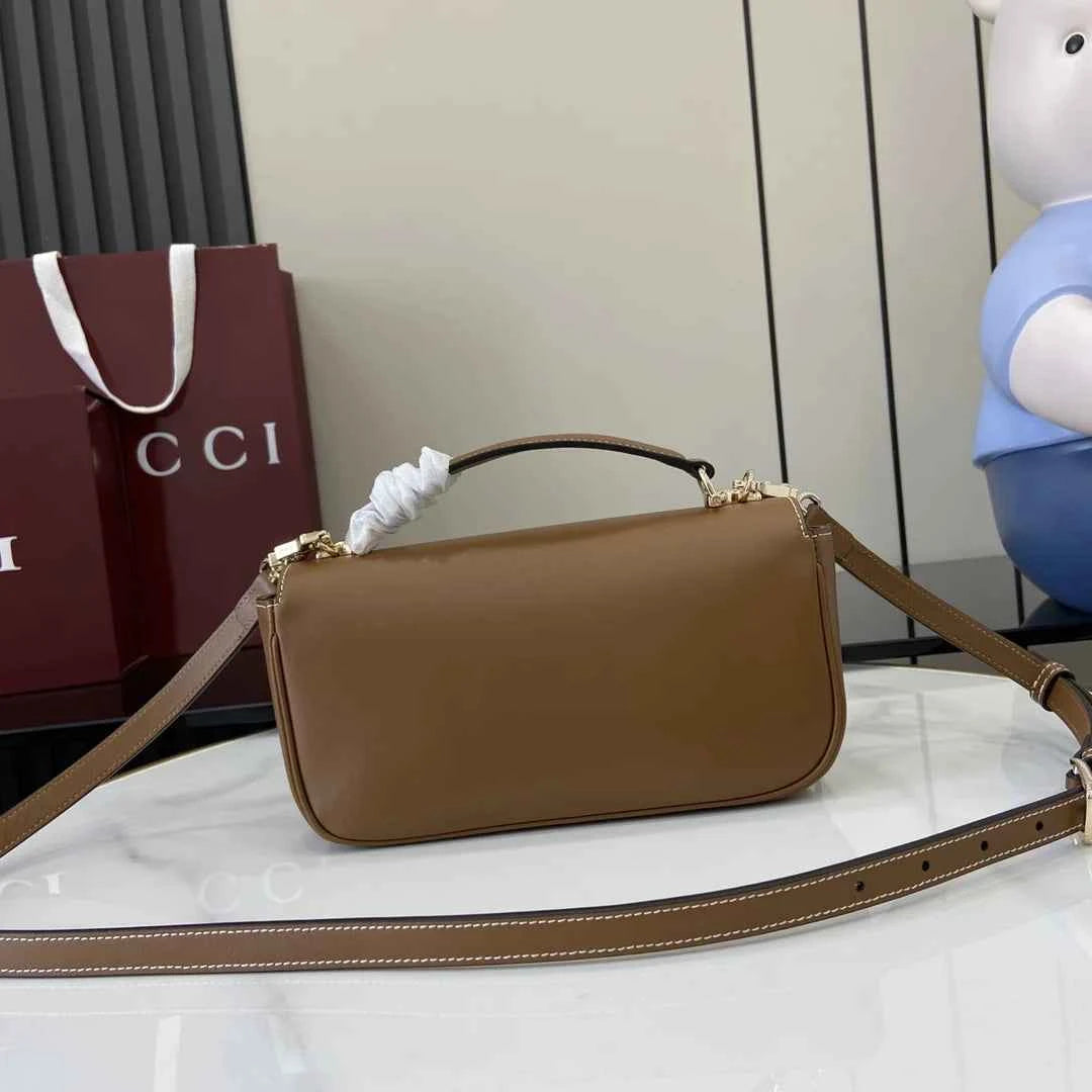Gucci Horsebit 1955 Soft small top handle bag 815206 in brown leather