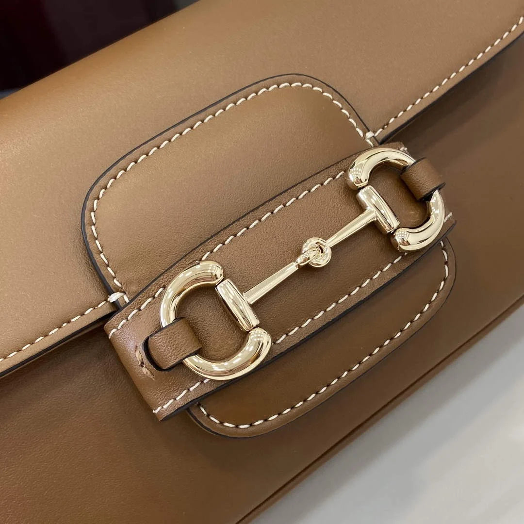 Gucci Horsebit 1955 Soft small top handle bag 815206 in brown leather