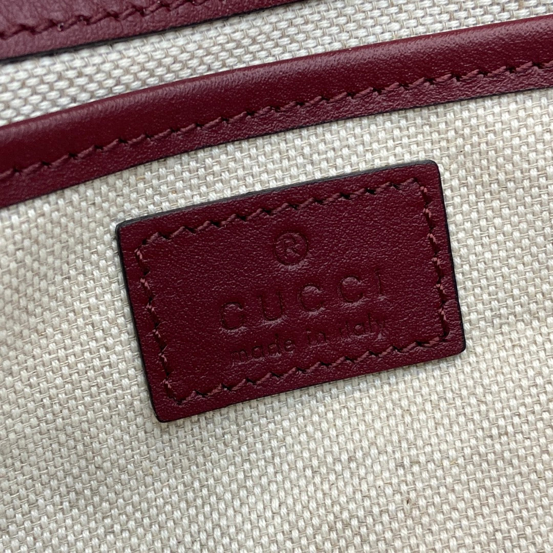 Gucci Horsebit 1955 Soft small top handle bag 815206 in wine red leather
