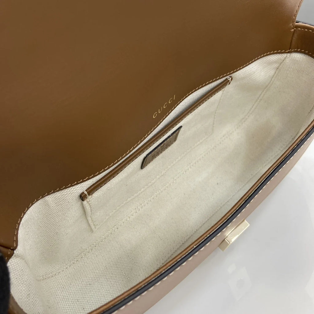 Gucci Horsebit 1955 Soft small top handle bag 815206 in brown leather