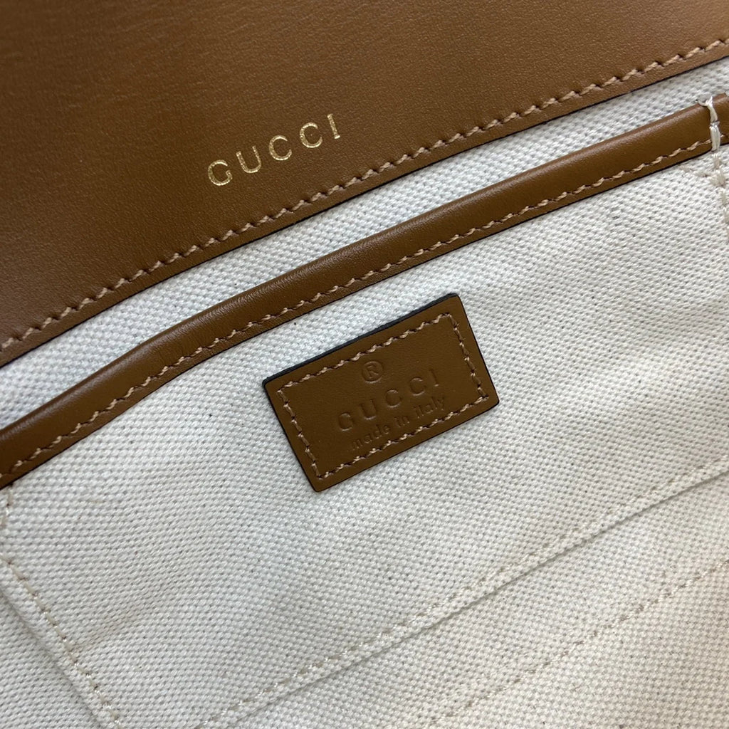 Gucci Horsebit 1955 Soft small top handle bag 815206 in brown leather