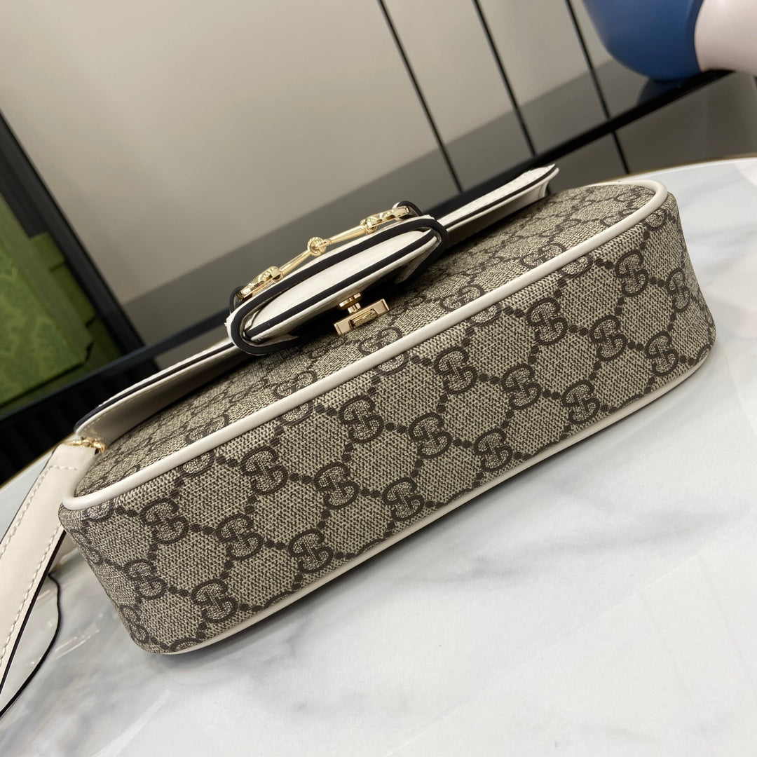 Gucci Horsebit 1955 Soft small top handle bag 815206 in beige gg