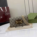 Gucci Horsebit 1955 wallet on chain, 621892 in GG brown Supreme