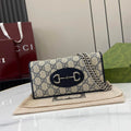 Gucci Horsebit 1955 wallet on chain, 621892 in GG navy blue Supreme