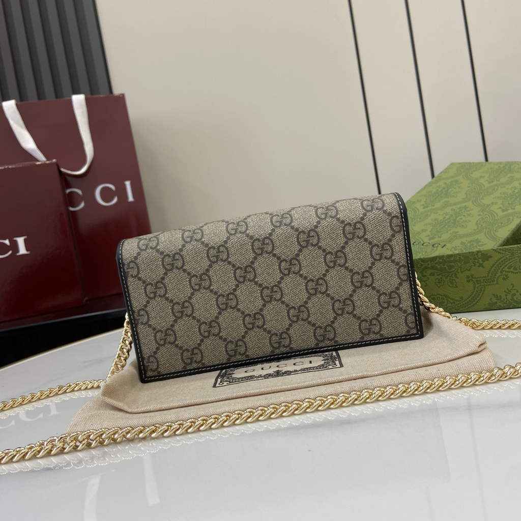 Gucci Horsebit 1955 wallet on chain, 621892 in GG black Supreme