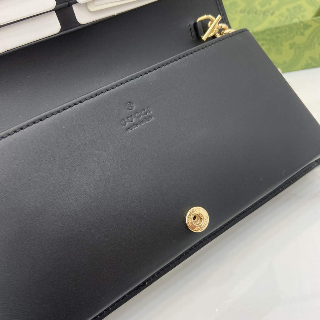 Gucci Horsebit 1955 wallet on chain, 621892 in GG black Supreme