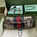 Gucci Horsebit Chain medium shoulder bag ‎764255 in Brown leather