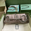 Gucci Horsebit Chain medium shoulder bag ‎764255 in light pink leather