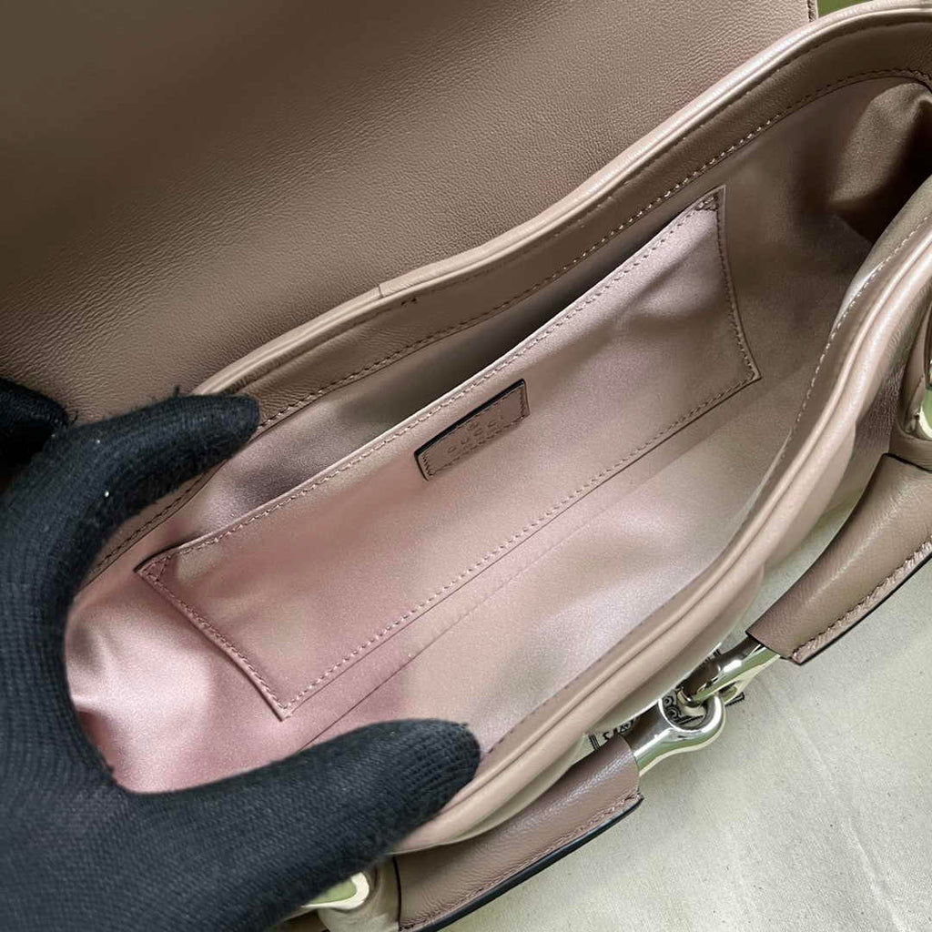 Gucci Horsebit Chain medium shoulder bag ‎764255 in light pink leather