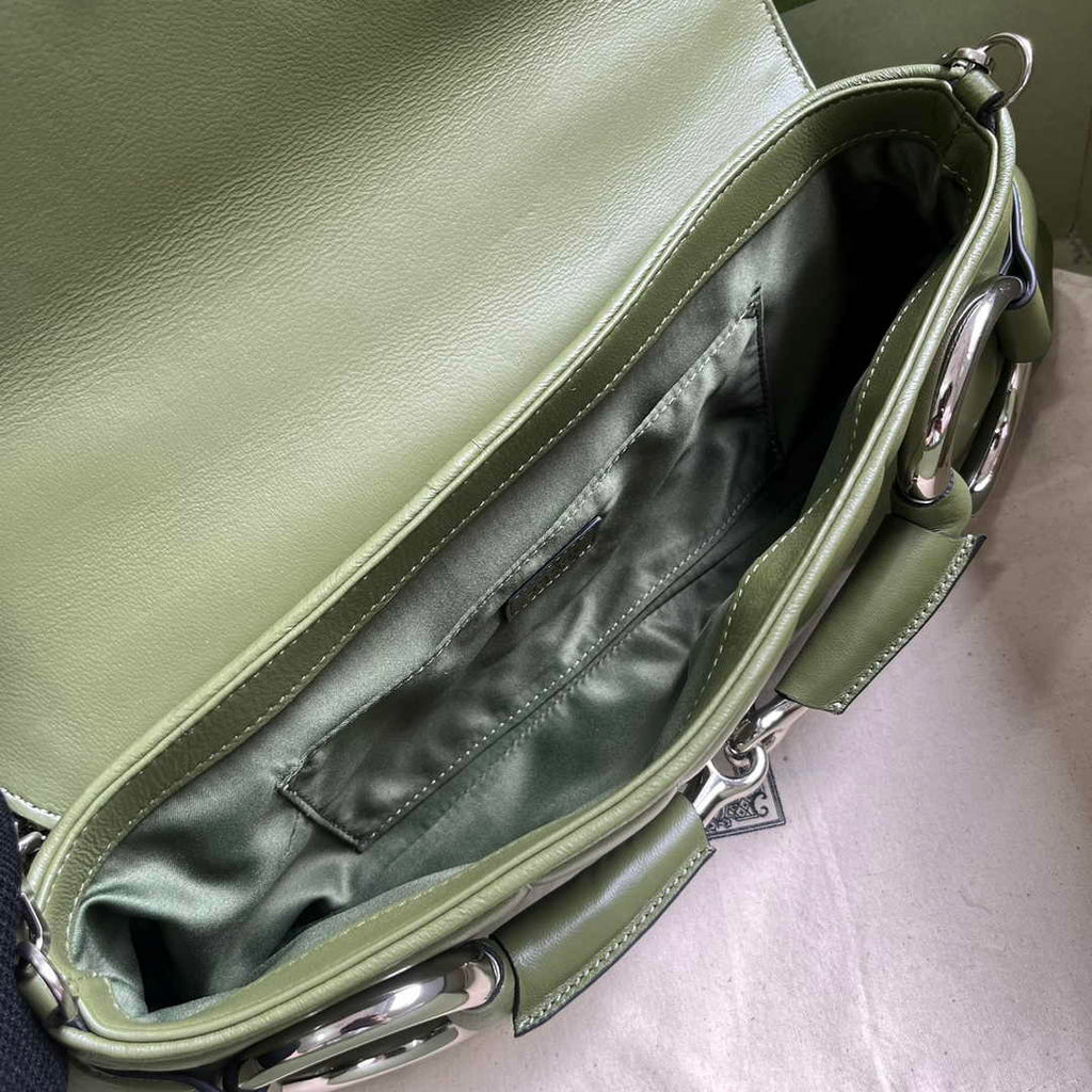 Gucci Horsebit Chain medium shoulder bag ‎764255 in Green leather
