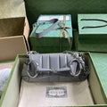 Gucci Horsebit Chain small shoulder bag ‎764339 in Gray leather