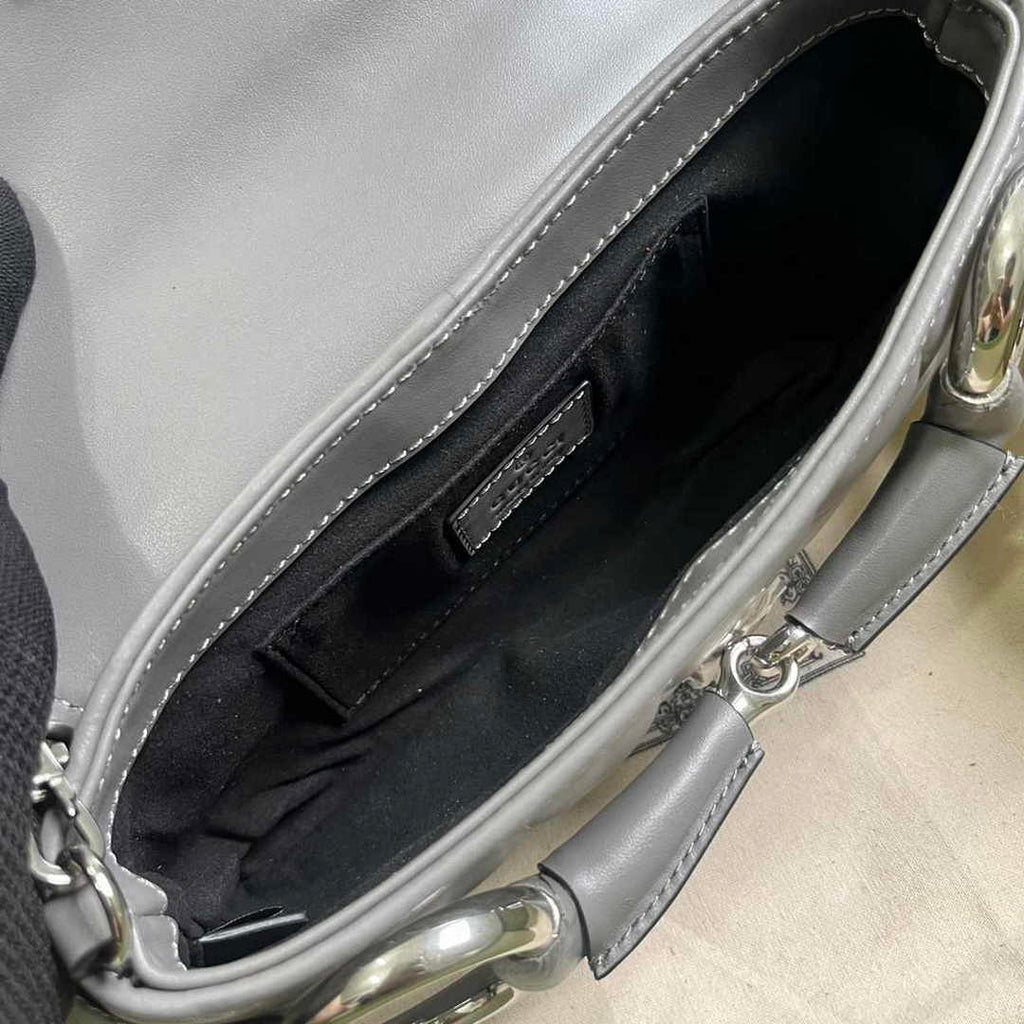 Gucci Horsebit Chain small shoulder bag ‎764339 in Gray leather
