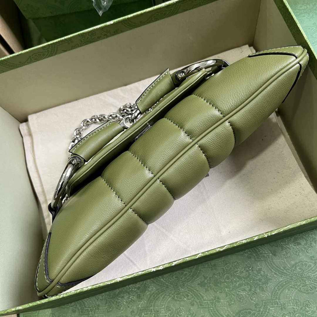Gucci Horsebit Chain small shoulder bag ‎764339 in green leather