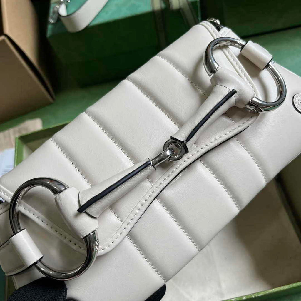 Gucci Horsebit Chain small shoulder bag ‎764339 in Beige leather