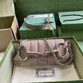 Gucci Horsebit Chain small shoulder bag ‎764339 in Light Pink leather