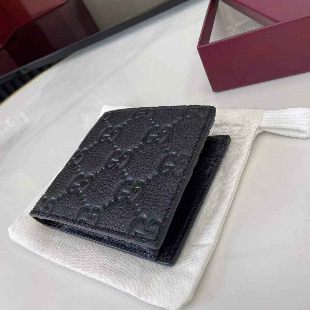 Gucci Imprint coin wallet - Black GG Leather 835002