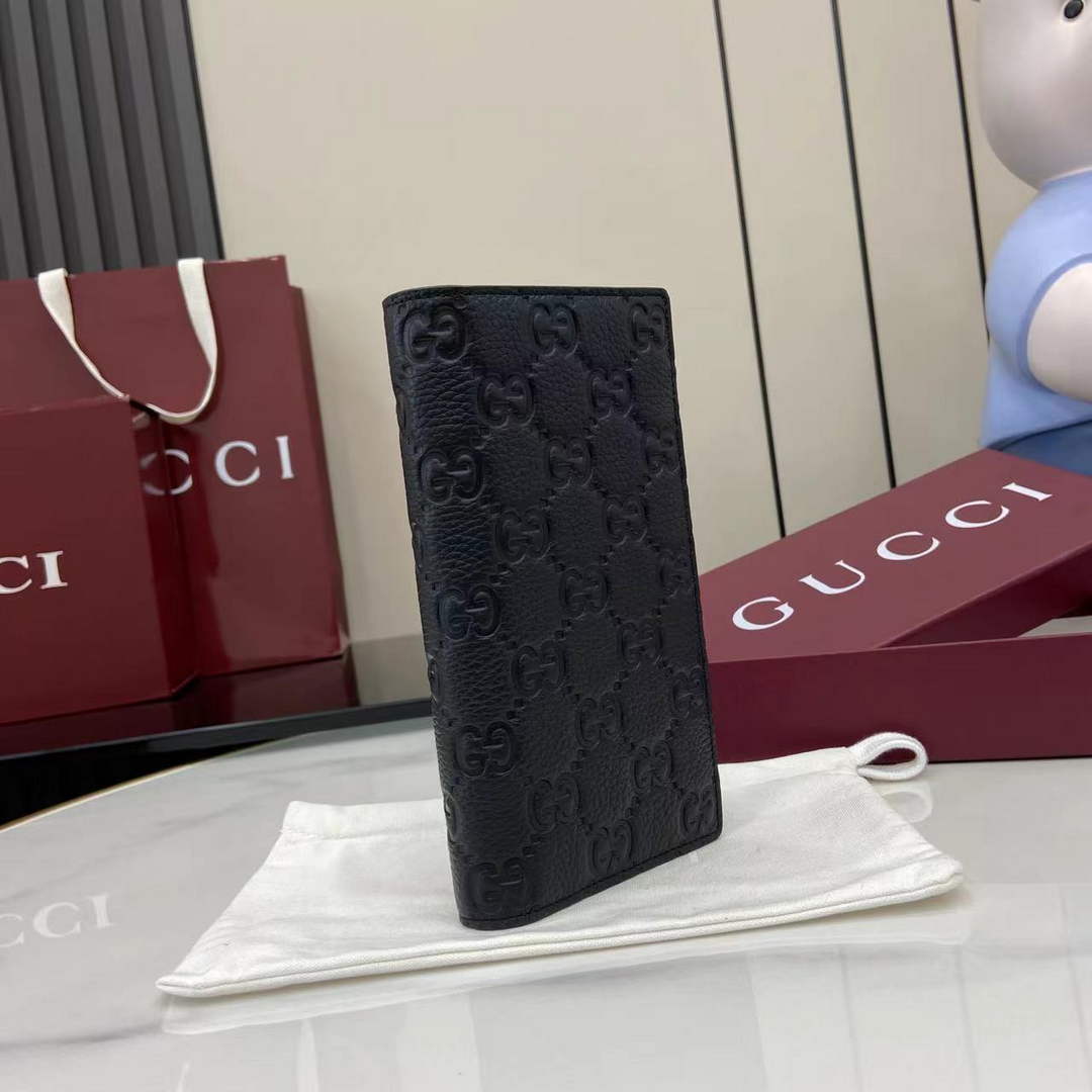 Gucci Imprint long wallet - Black GG Leather 835014