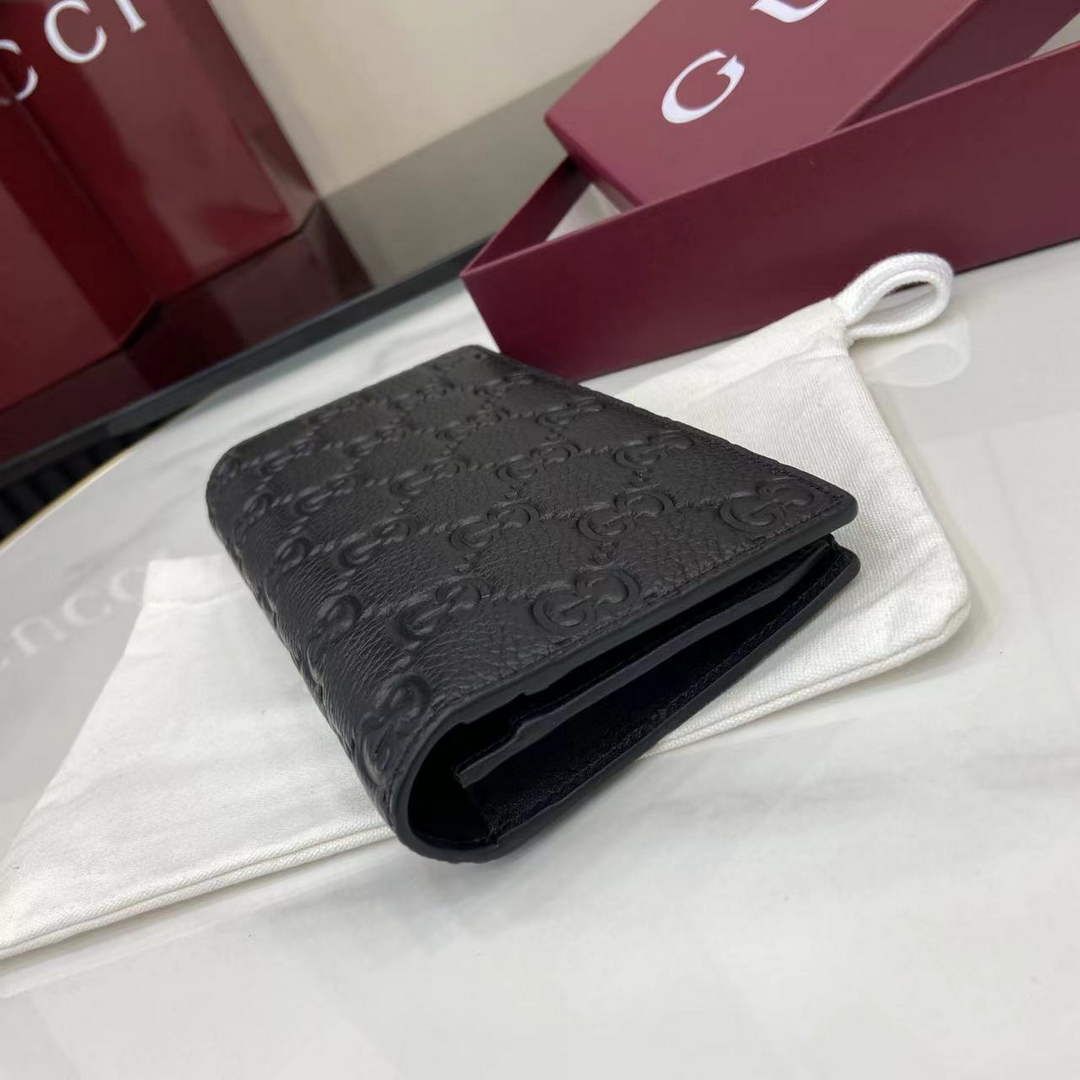 Gucci Imprint long wallet - Black GG Leather 835014