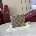 Gucci Acid green interior GG bi-fold wallet 768243