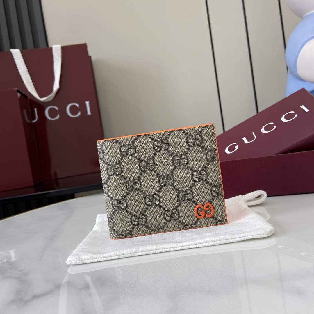 Gucci Orange interior GG bi-fold wallet 768243