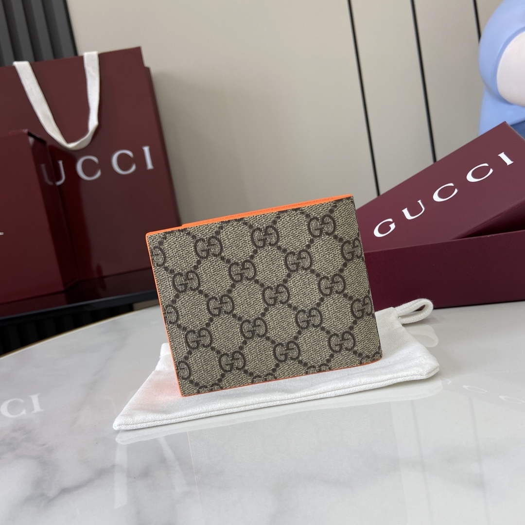 Gucci Orange interior GG bi-fold wallet 768243