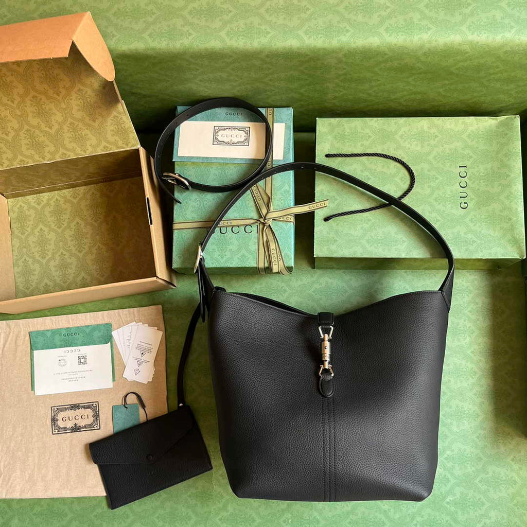 Gucci Jackie 1961 small crossbody bag 763103 in black leather