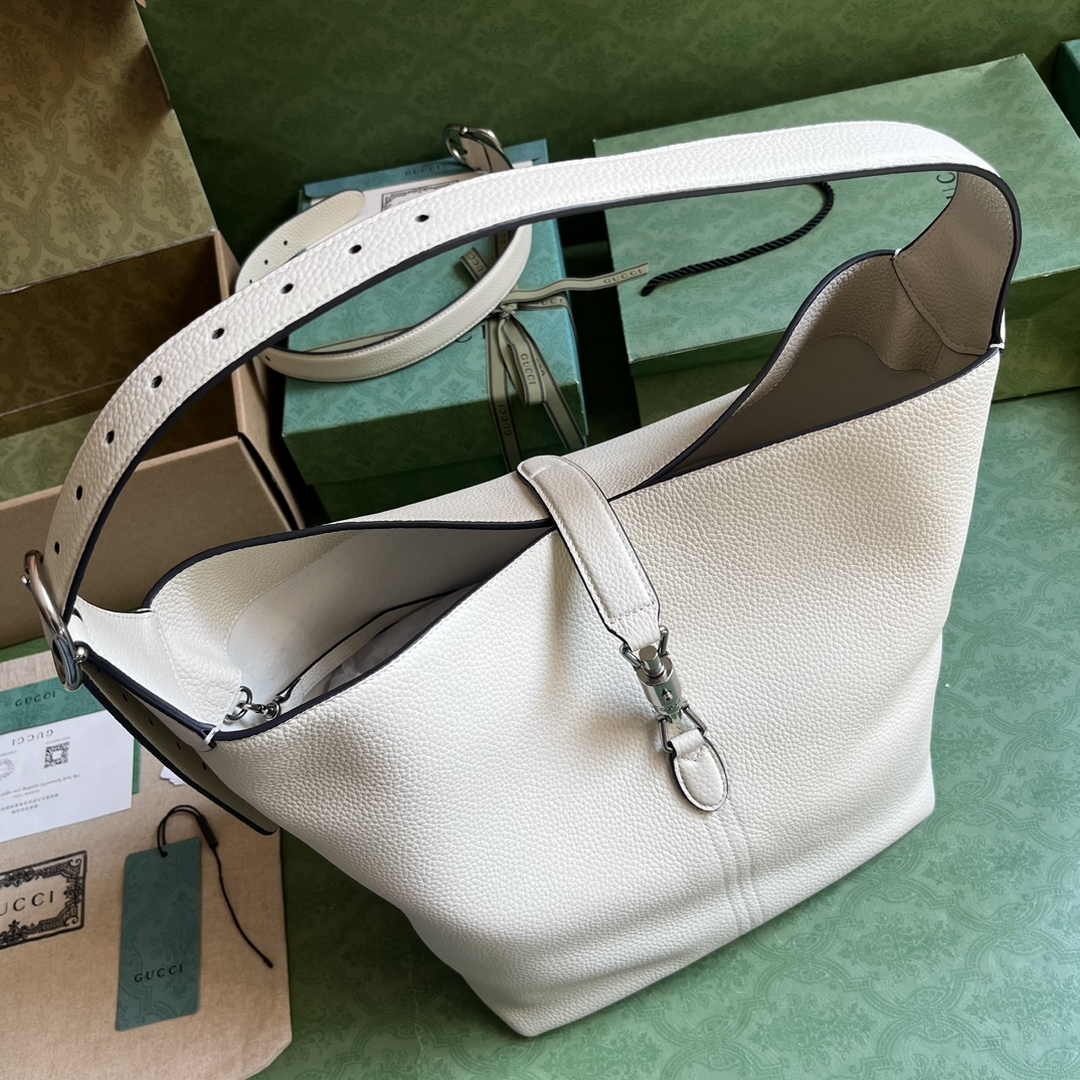 Gucci Jackie 1961 small crossbody bag 763103 in beige leather