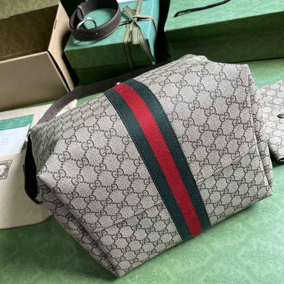 Gucci Jackie 1961 small crossbody bag 763103 Beige and ebony GG Supreme