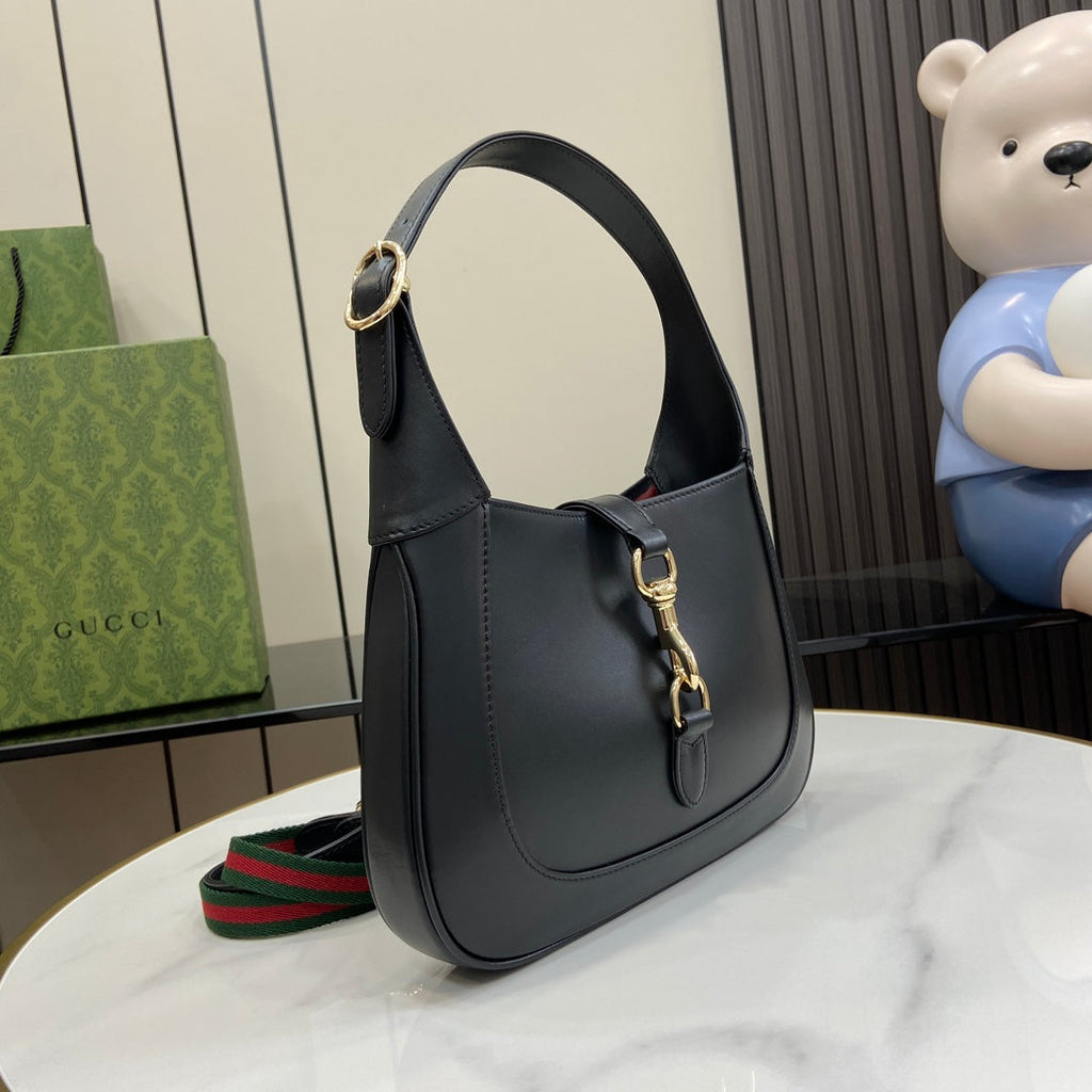 Gucci Jackie small shoulder bag in black leather 782849