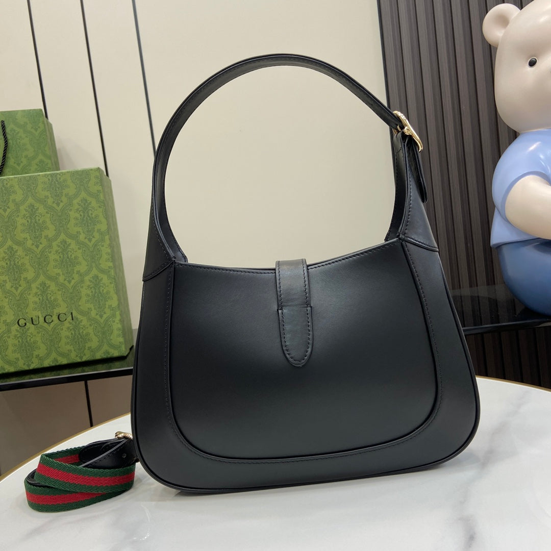 Gucci Jackie small shoulder bag in black leather 782849