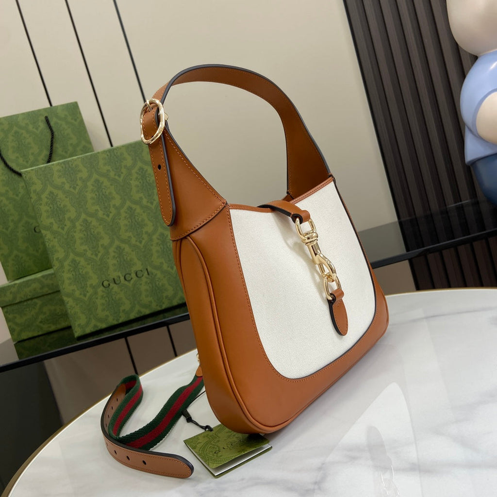 Gucci Jackie small shoulder bag 782849 in tan leather