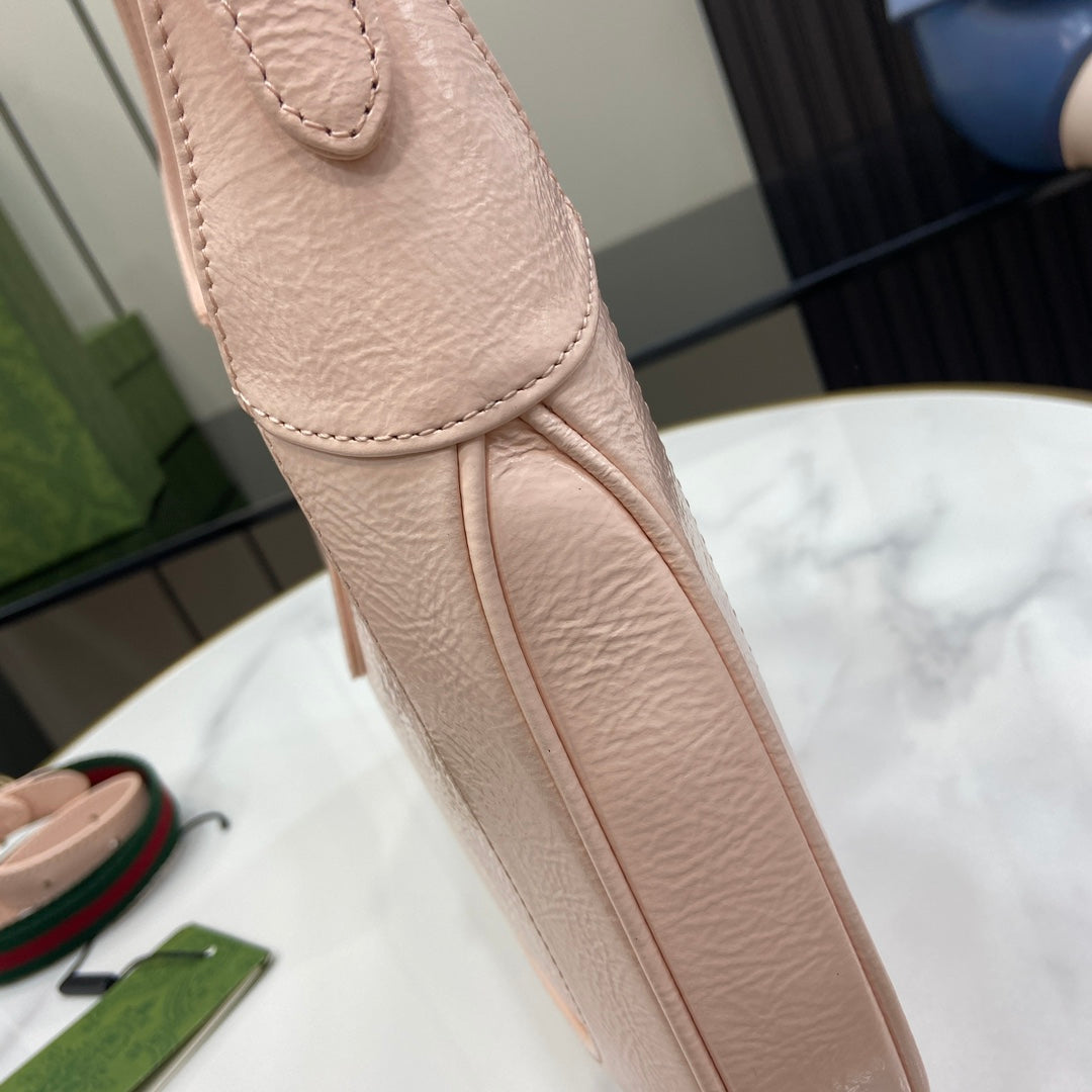 Gucci Jackie small shoulder bag in light pink patent leather 782849