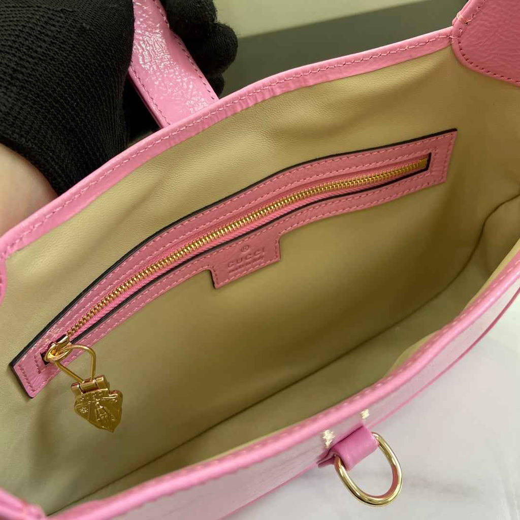 Gucci Jackie small shoulder bag in pink patent leather 782849