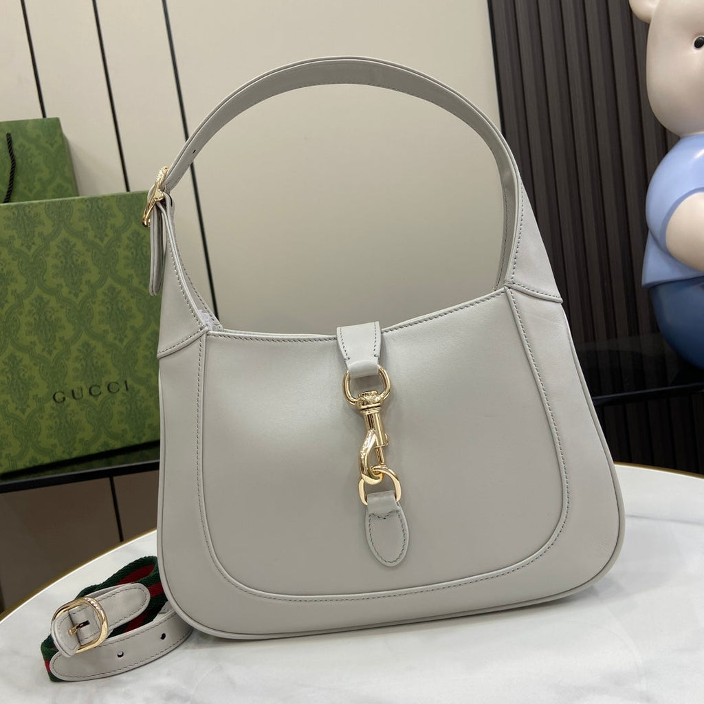 Gucci Jackie small shoulder bag in gray leather 782849