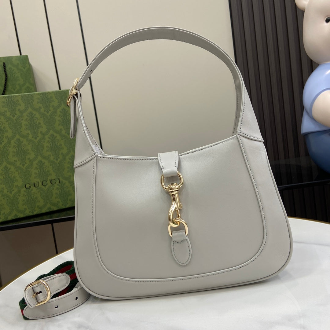 Gucci Jackie small shoulder bag in gray leather 782849