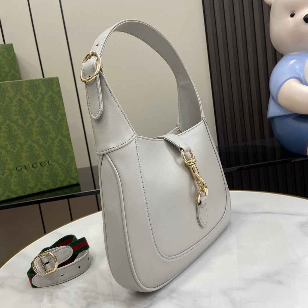 Gucci Jackie small shoulder bag in gray leather 782849